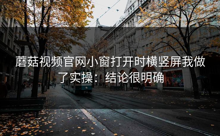蘑菇视频官网小窗打开时横竖屏我做了实操：结论很明确