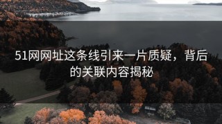 51网网址这条线引来一片质疑，背后的关联内容揭秘
