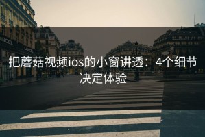 把蘑菇视频ios的小窗讲透：4个细节决定体验