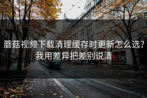 蘑菇视频下载清理缓存时更新怎么选？我用差异把差别说清